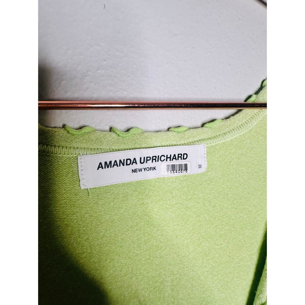 AMANDA UPRICHARD Green Cotton Crochet Beachy Lainey Midi Dress Size Medium - Picture 7 of 13